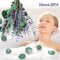 80 PCS Large Dried Preserved Eucalyptus Stems & Lavender Flowers Bundle for Shower, 17'' Real Fresh Hanging Silver Dollar Leaves, Aromatic Self-Care Shower Plants, Natural Fragrance, Home Decor
